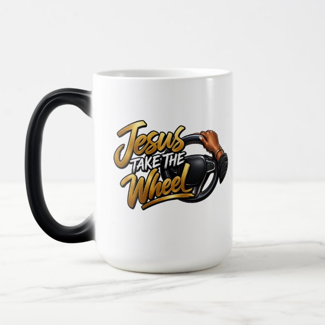 Mug Magic Jésus, prends le volant (Gauche)