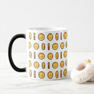 Mug Magic Jeu Gold Coin 8 bits Pixel Style Motif