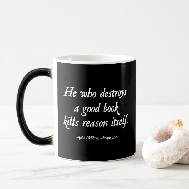 Mug Magic John Milton Livre Lover Citation Renaissance Lettr (Avec donut)