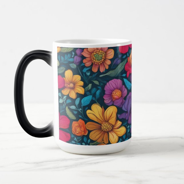 Mug Magic Joli floral Abstrait #822 - (Gauche)