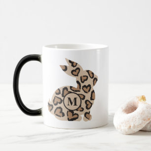 Mug Magic Joli lapin Empreinte de léopard avec Monogramme pe