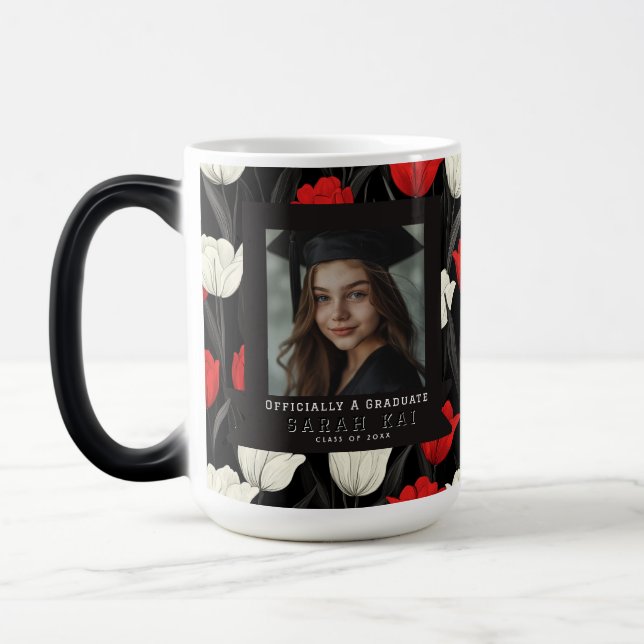 Mug Magic Jolie fleur de tulipe Félicite diplômé (Gauche)