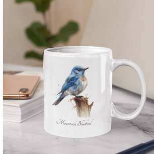 Mug Magic Jolie petite merlette des montagnes aquarelle, per