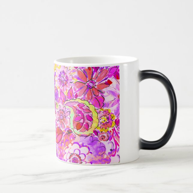Mug Magic Jolies fleurs abstraites roses (Droite)