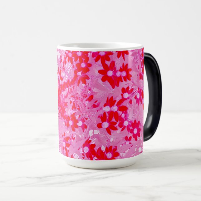 Mug Magic Jolies Fleurs Rouges (Devant droit)