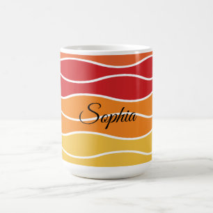Mug Magic Jouer Retro Rainbow Stripes pour produit personnal