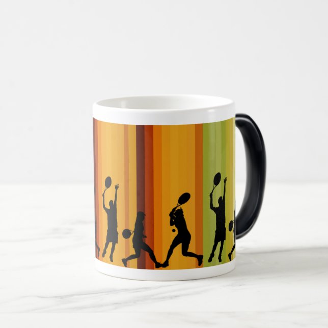 Mug Magic Joueurs De Tennis Dynamique Silhouette (Devant droit)