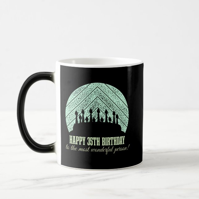 Mug Magic Joyeux 35ème anniversaire à la personne la plus me (Gauche)