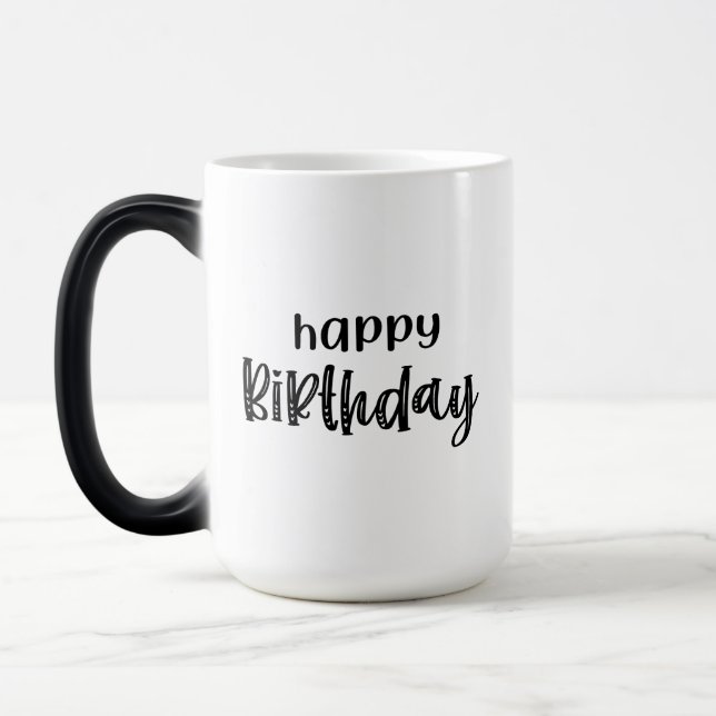 Mug Magic Joyeux Anniversaire Moderne (Gauche)