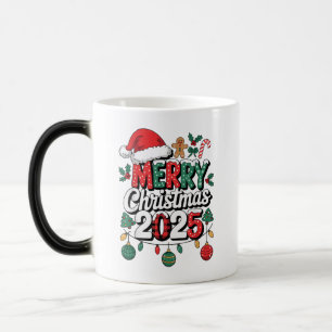 Mug Magic Joyeux Noël 2025 Pyjama Chapeau de Père Noël Xmas