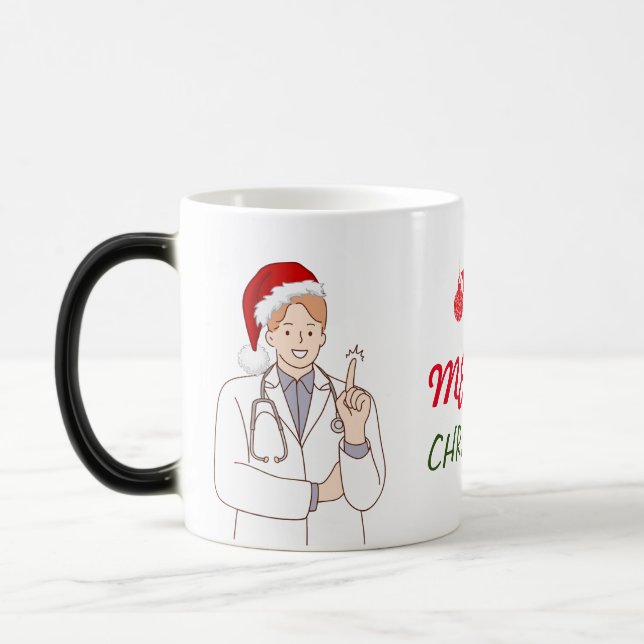 Mug Magic Joyeux Noël Médecin Cadeau de vacances d'appréciat (Gauche)
