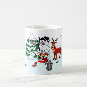 Mug Magic Joyeux Noël ! Snowman avec amis