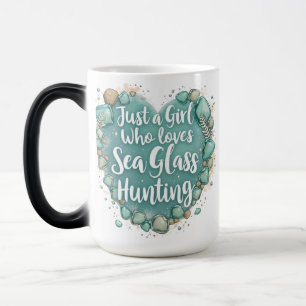 Mug Magic Juste une fille qui aime la chasse au verre de mer