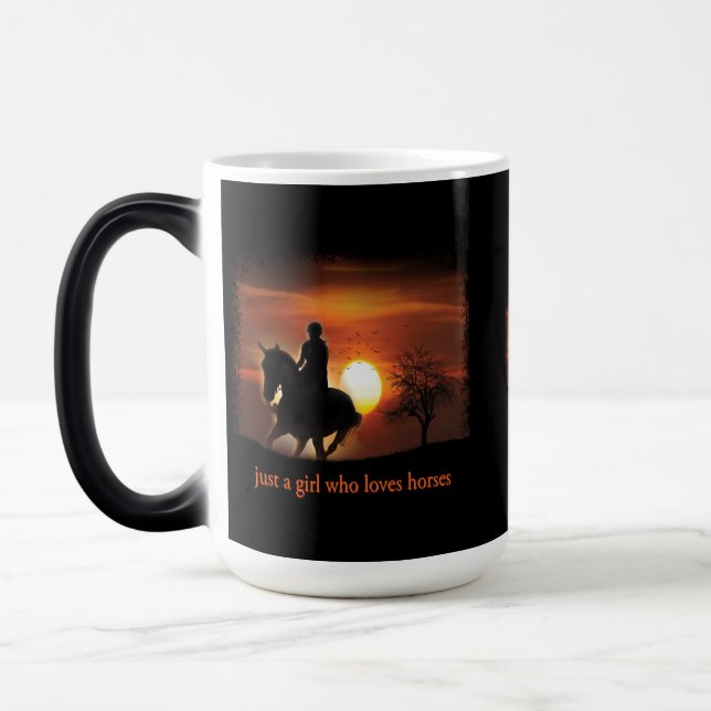 Mug Magic juste une fille qui aime les chevaux (Gauche)