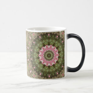 Mug Magic Kaléidoscope ethnique floral de Boho, brun rose d