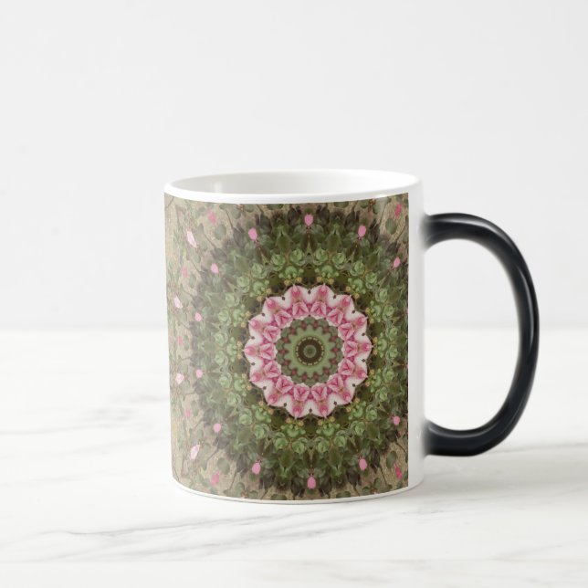 Mug Magic Kaléidoscope ethnique floral de Boho, brun rose de (Droite)