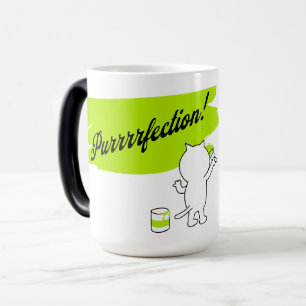 Mug Magic Kitten peinture "Purrrfection !" sur le mur.