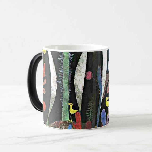 Mug Magic Klee - Paysage aux oiseaux jaunes (Devant gauche)