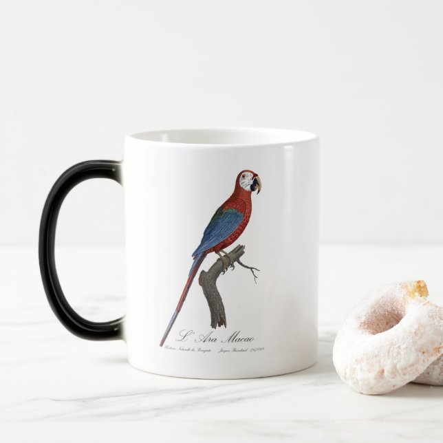 Mug Magic L' Ara Macao / Red and green Macaw  (Avec donut)