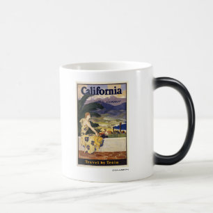 Mug Magic La Californie cet été. Voyage par chemin de fer