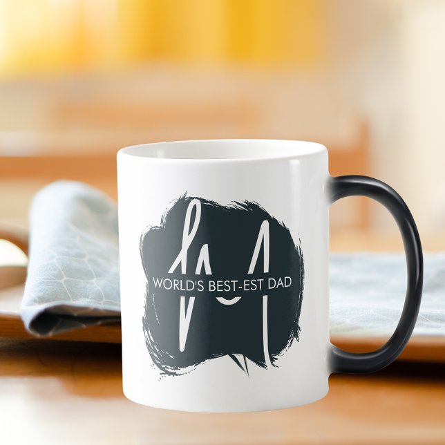 Mug Magic La typographie de la citation du meilleur papa du  (Créateur téléchargé)