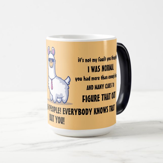 Mug Magic Lamas sarcastiques drôles  (Devant droit)