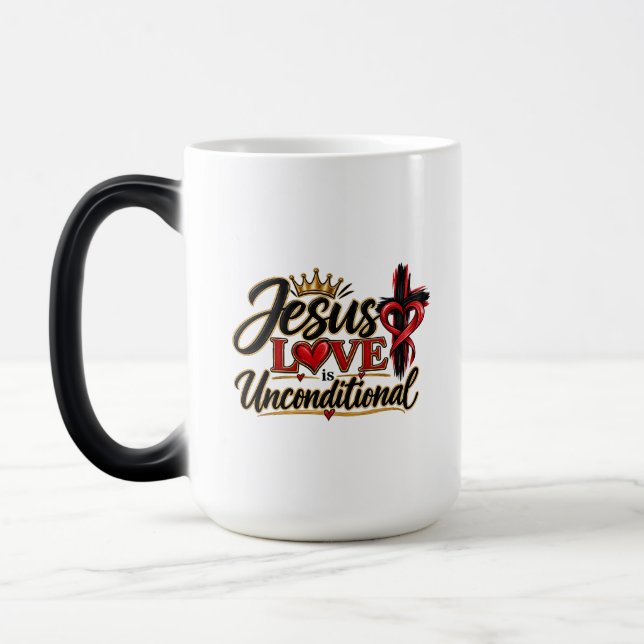 Mug Magic L'amour de Jésus est inconditionnel  (Gauche)