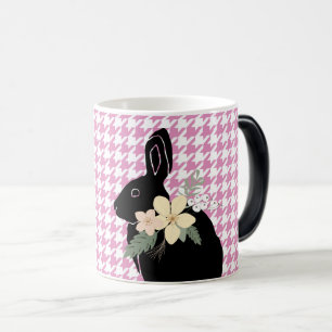 Mug Magic Lapin Lapin Silhouette Fleurs de Printemps Houndst