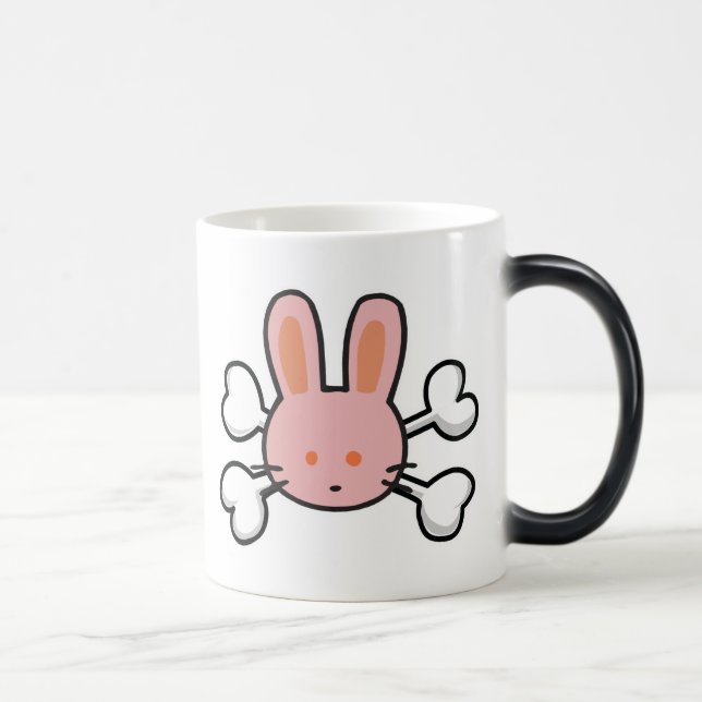 Mug Magic lapin rose Crâne et os croisés (Droite)