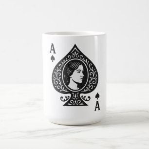 Mug Magic L'As Des Pique — Emblème De Filigree Lady Cameo