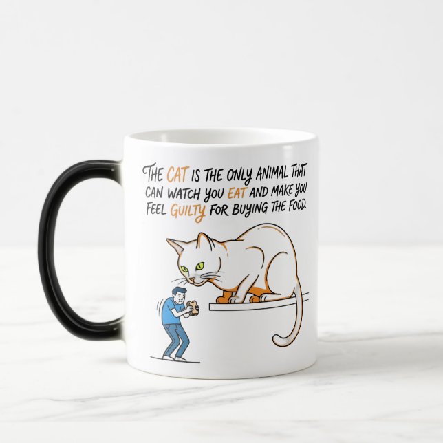Mug Magic Le chat est le seul animal qui peut vous regarder  (Gauche)
