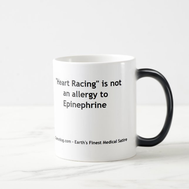 Mug Magic Le "coeur emballant" n'est pas une allergie à (Droite)