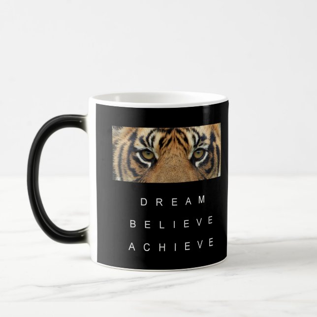 Mug Magic Le Rêve Motivationnel Noir Et Blanc Croit Atteindr (Gauche)