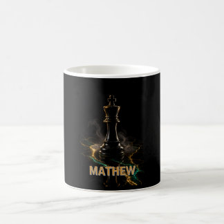 Mug Magic Le Souverain | Roi d'échecs sombre de luxe Executi