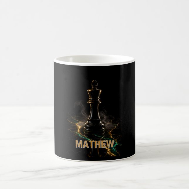 Mug Magic Le Souverain | Roi d'échecs sombre de luxe Executi (Centre)
