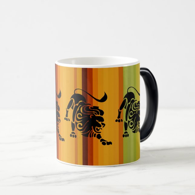 Mug Magic Leo Le Lion - Symbole zodiaque puissant Silhouette (Devant droit)