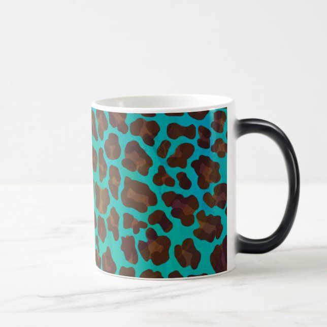 Mug Magic Léopard Brown et Turquoise (Droite)