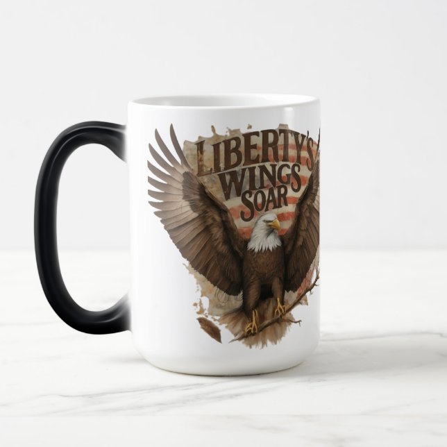 Mug Magic Les ailes de la liberté s'envolent la conception d (Gauche)