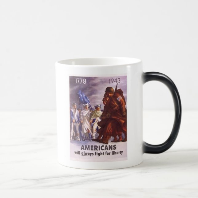 Mug Magic Les Américains lutteront toujours pour la LIBERTÉ (Droite)