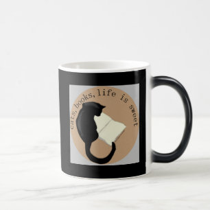 Mug Magic Les chats, livres, la vie est v2 doux