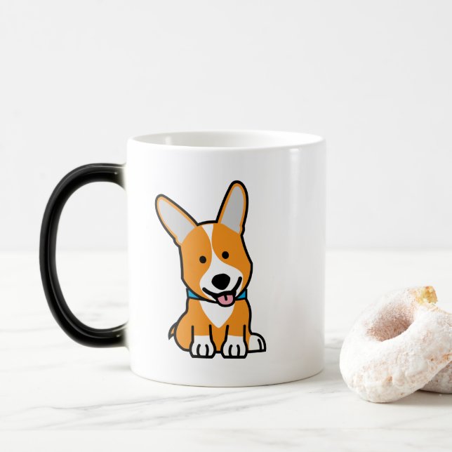 Mug Magic Les Corgis de corgi poursuivent le Pembroke (Avec donut)