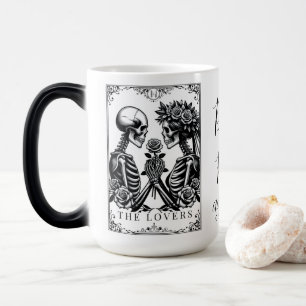 Mug Magic Les Lovers Tarot Card Skeletons Monogram Mariage
