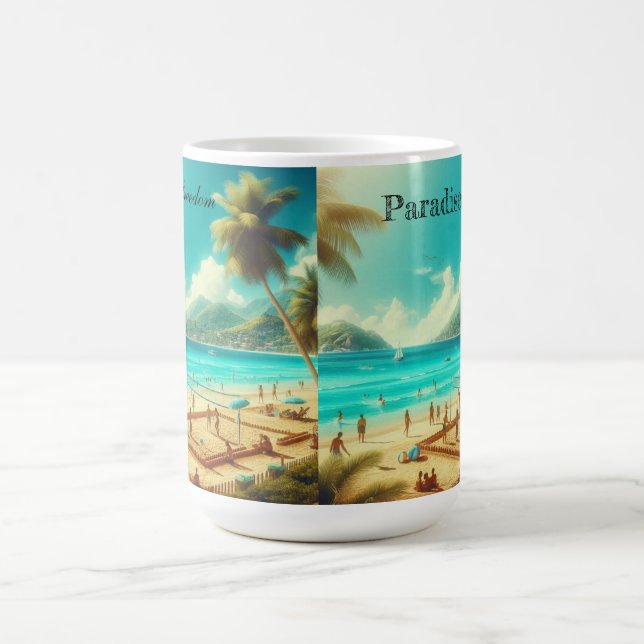 Mug Magic Les plages sont des paradis sereins (Centre)