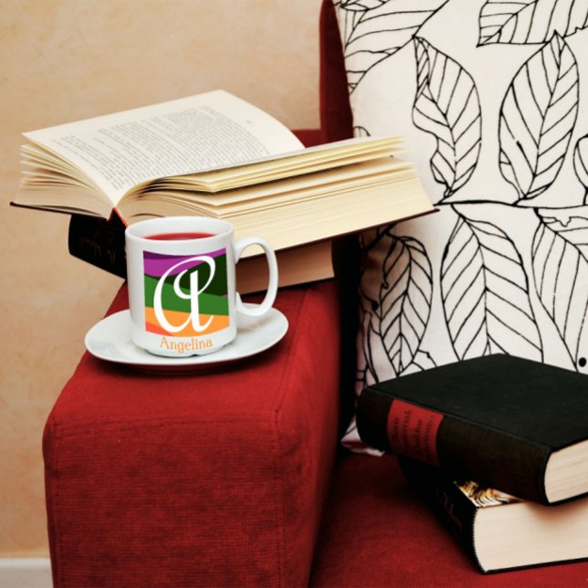 MUG MAGIC LETTRE INITIALE MOYENNE MOYENNE POMPÉE MAGIE (Créateur téléchargé)