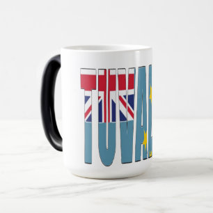 Mug Magic Lettres de Tuvalu remplies de motifs de drapeau na