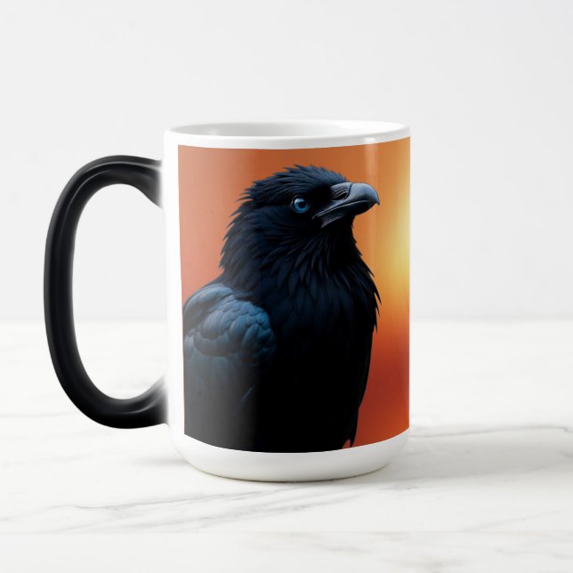 Mug Magic Lever de soleil Nature sauvage Corbeau-Oiseau (Gauche)