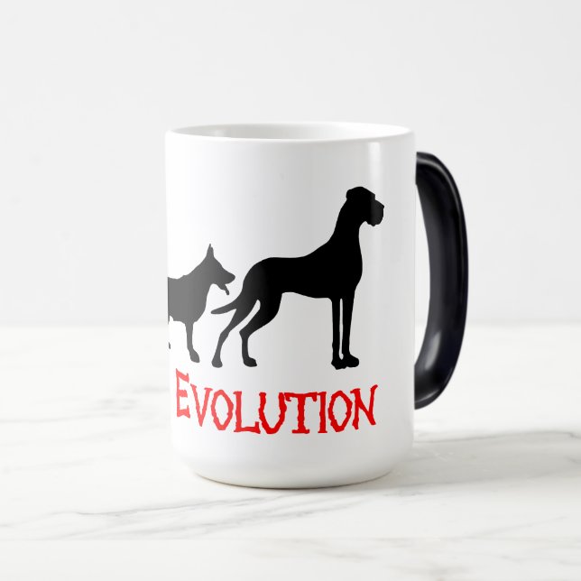 Mug Magic L'évolution des dogues allemands est drôle (Devant droit)