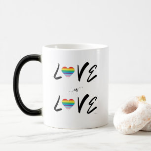 Mug Magic LGBTQIA LOVÉ est un drapeau arc-en-ciel de fierté