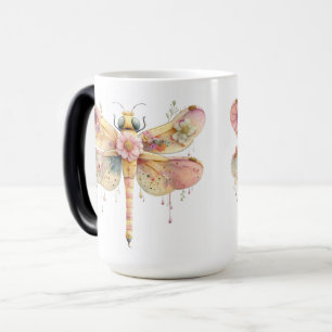 Mug Magic libellule aquarelle florale