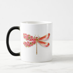 Mug Magic libellule de fleurs avec sakura de bijoux